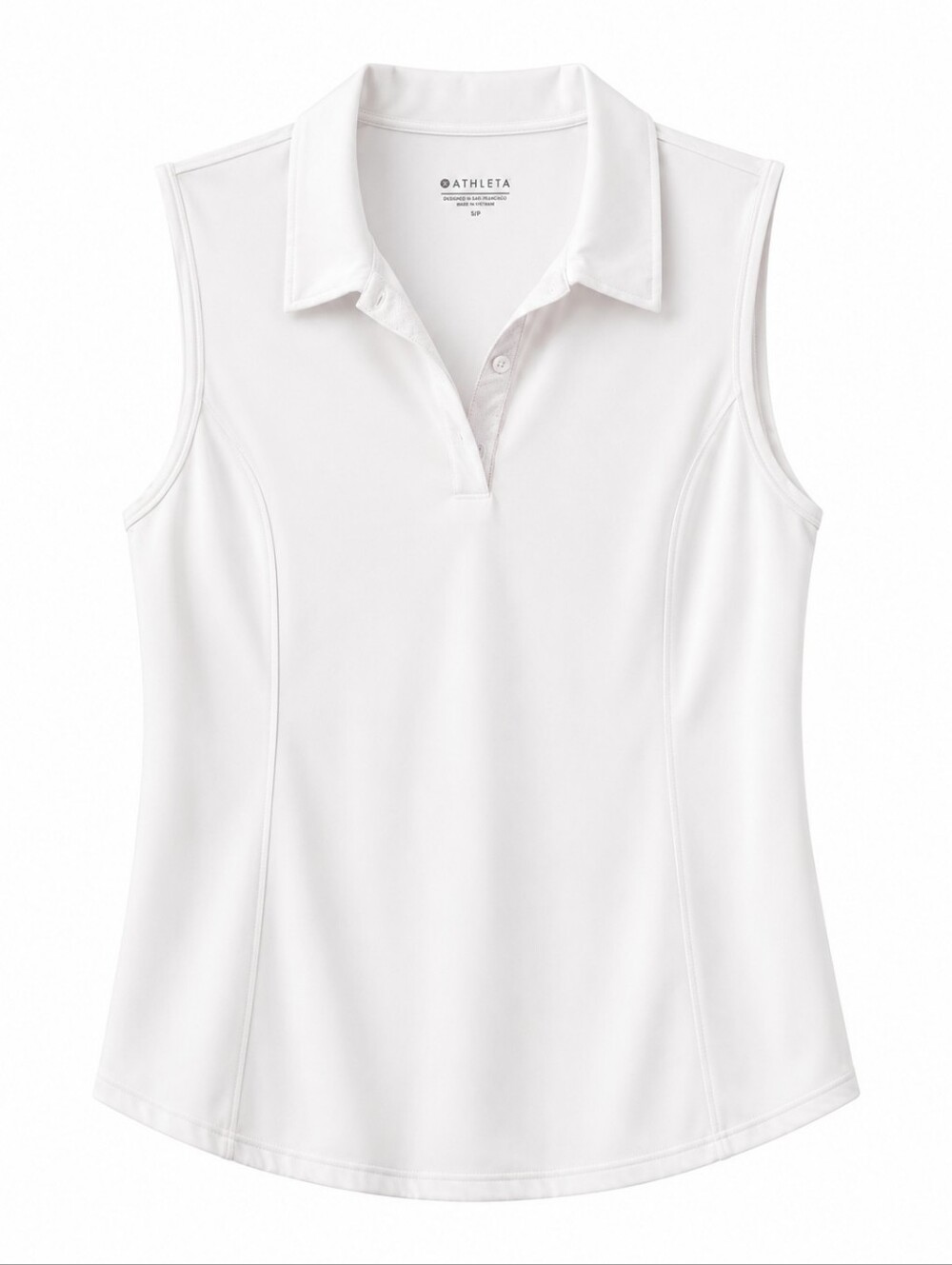 Athleta Women’s Sleeveless Polo Tank Top - White 2X